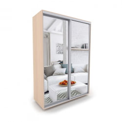 Шкаф-купе 2-х дверный Акцент-Сим З 1400х600 Дуб молочный