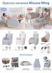 Детское кресло Micuna (Микуна) Wing/Moom white текстиль pink tierra/light grey