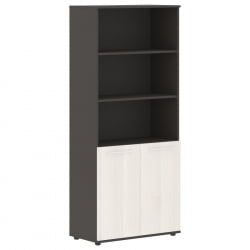 Шкаф с одним комплектом глухих малых дверей EDIS EHCS 85.5 Ясень Траун Белый Мокко