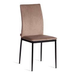 Мягкий стул CAPRI (mod. BC565-DC) металл, флок, 43 х 53 х 92 см, Beige (бежевый) HLR8 / черный
