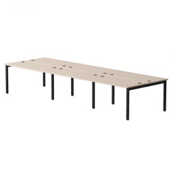 Бенч-система на 6 мест на металлокаркасе, опоры 90 гр Everprof EVO 254S218 (4140) Дуб Соната Черный