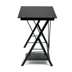 Стеклянный компьютерный стол GD-01 Black (черный)