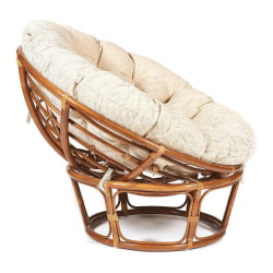 Кресло PAPASAN 23/01 W /с подушкой/ диаметр подушки 129 см, 115х101х104 см, Pecan (орех), ткань Старт