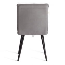 Металлический стул Sweet LT, велюр, серый/черный, 29, 41х55х88 см