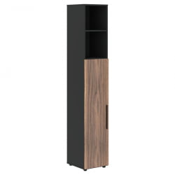 Шкаф-колонка с глухой средней дверью (левый) VELION VENEER VRHCS 40.6 L Американский орех Яшма черная