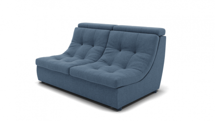 Диван Монако-1 (ЗР) Цвет фасада: Голубой; Тип: Прямой; Материал фасада: Металл/Велюр