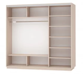 Шкаф-купе трехдверный Экспресс Трио Элемент 1800х2400х Белый снег / 1800х2400h