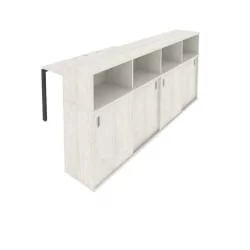 Рабочая станция с опорным шкафом-купе Метал Сйстем Б.РС-СШК-4.1 Наварра/Антрацит / Metal System