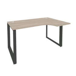 Стол эргономичный правый на О-образном м/к ОНИКС О.МО-СА-2Р Дуб Аттик/Антрацит / ONIX O.MO-SA-2R