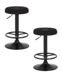 Табурет барный DOBRIN BRUNO BLACK (черный велюр (MJ9-101)) 2 шт