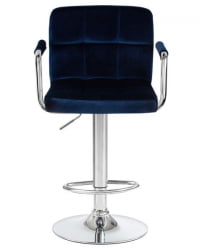 Стул барный DOBRIN KRUGER ARM (синий велюр (MJ9-117))