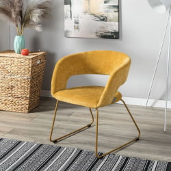 Кресло Hugs К желтый/Линк золото