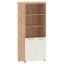 Шкаф с 1 комплектом глухих малых дверей и топом Torr LUX TLHC 85.5 Дуб Бофорд Латте