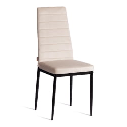 Мягкий стул Easy (mod. JSC02-1) металл, флок, 41 х 52 х 96 см, beige (молочный) HLR2 / черный