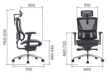 Эргономичное кресло Everprof Mega Сетка Черный