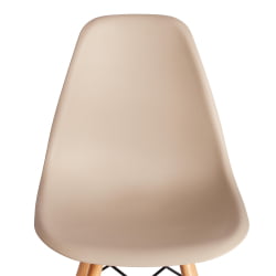 Кухонный стул CINDY (EAMES) (mod. 1801) дерево бук/металл/сиденье пластик, 45x51x82 см, Beige (Бежевый)
