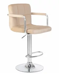 Стул барный DOBRIN KRUGER ARM Бежевый велюр MJ9-10