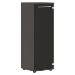 Шкаф-колонка со стеклянной дверью правый ЕДИС ЕМCС 42.2 Р Белый Мокко / EDIS EMCS R