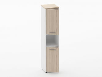 Шкаф 4 узкий закрытый, с нишей Deka 10.19.12Л Туя/Белый
