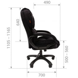 Кресло руководителя CHAIRMAN 434 HOME велюр Черный