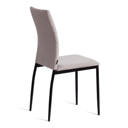 Мягкий стул CAPRI (mod. BC565-DC) металл, флок, 43 х 53 х 92 см, Light grey (светло-серый) HLR14 / черный