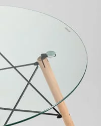 Маленький обеденный стол EAMES DSW Стеклянный