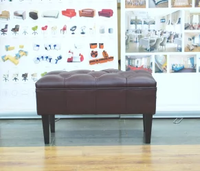 Банкетка Дуфф кожа Bordo