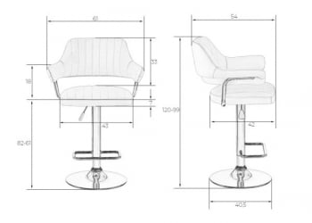 Стул барный DOBRIN CHARLY (черный велюр (MJ9-101)) 2 шт