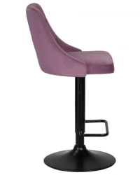 Стул барный DOBRIN JOSEPH BLACK (пудрово-сиреневый велюр (MJ9-52)) 2 шт