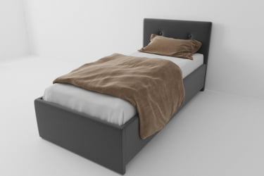 Кровать Эко Екатеринбург с ортопедическим основанием (Berhouse) Цвет фасада: Серый; Материал фасада: ЛДСП; Спальное место: 800х2000 мм 