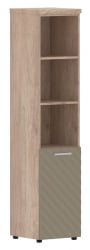 Шкаф колонка с глухой малой дверью и топом (левый) Torr LUX TLHC 42.5 L Дуб Каньон Капучино