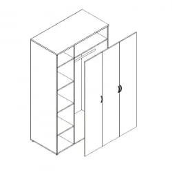 Шкаф Проспект Р.Ш-9 дуб