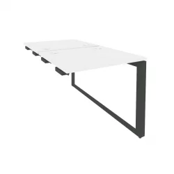 Стол-приставка двойной на О-образном м/к к опорым элем. ONIX O.MO-D.SPR-0.7 Белый Бриллиант/Антрацит