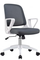 Кресло В-158 Белый Пластик/Серый / W-158