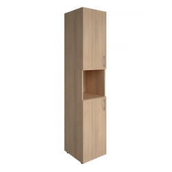 Стеллаж книжный закрытый с нишей без топа YALTA LT-SU 1.5L Снежная Патина