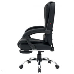 Кресло офисное с функцией вибромассажа CROMEX (КРОМЕКС) Chill MS-005 экокожа черное