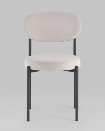 Стул Бриф SN велюр Светло-серый каркас антрацитовый муар_3