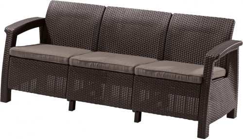 Диван трехместный Corfu Love Seat max коричневый_0