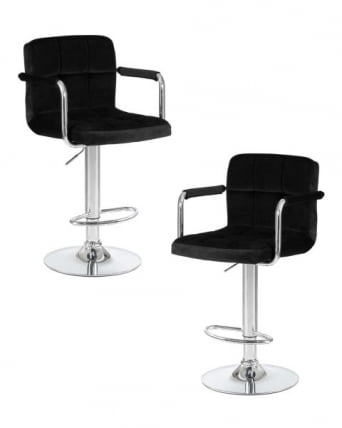 Стул барный DOBRIN KRUGER ARM (черный велюр (MJ9-101)) 2 шт_0