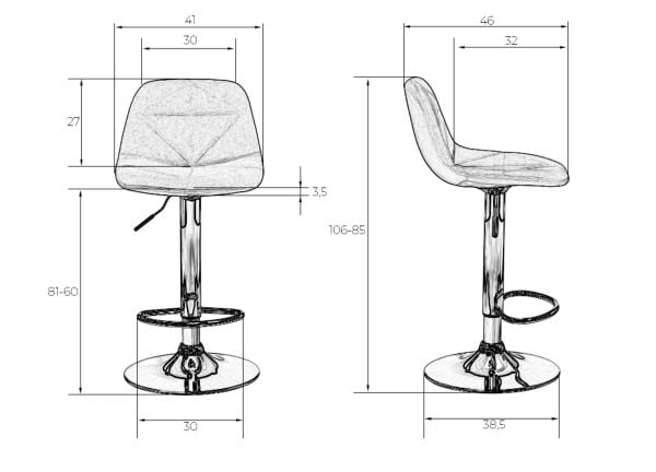 Стул барный DOBRIN DINA (черный) 2 шт_7