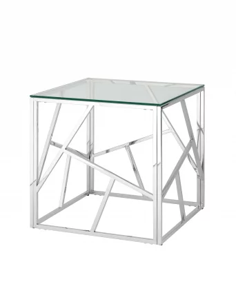 Журнальный столик АРТ ДЕКО 55x55 Серебро_0
