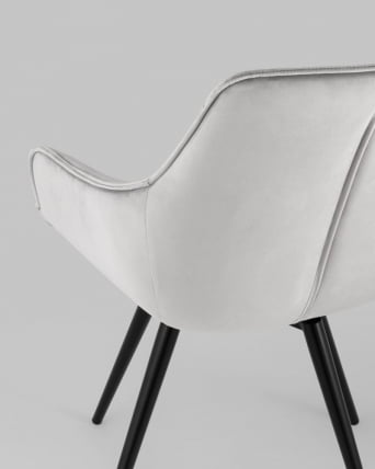 Стул вращающийся Сеул велюр Светло-серый_4