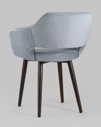 Стул с подлокотниками Саймон велюр Серый_5