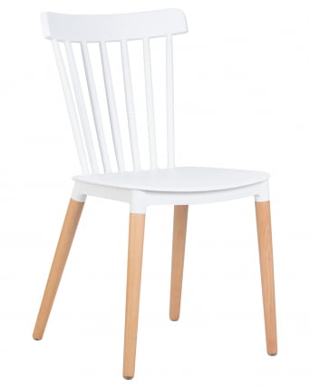 Стул обеденный DOBRIN THEO ножки светлый бук Белый W-02_12