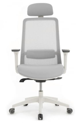 Кресло Work W-218C WHITE Светло-серый_4