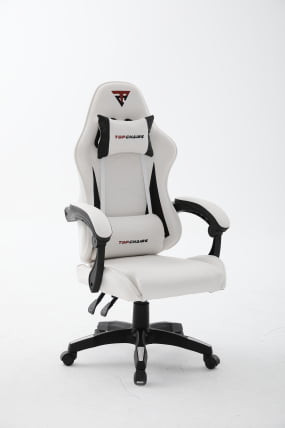 Кресло спортивное TopChairs Phantom бело-черный_0