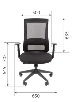 Офисное кресло CHAIRMAN 500 LT БП ткань Черный_9
