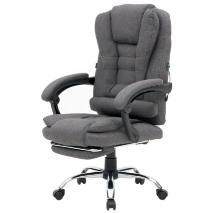 Кресло офисное с функцией вибромассажа CROMEX (КРОМЕКС) Chill MS-005 ткань серое_7