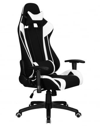Кресло игровое DOBRIN DALLAS (черно-белый)_1