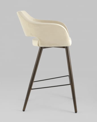 Стул барный Саймон Б велюр Бежевый_7